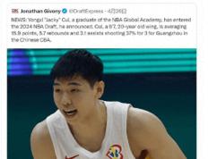 为勇气点赞！经纪人确认崔永熙留选 继续冲击NBA梦想